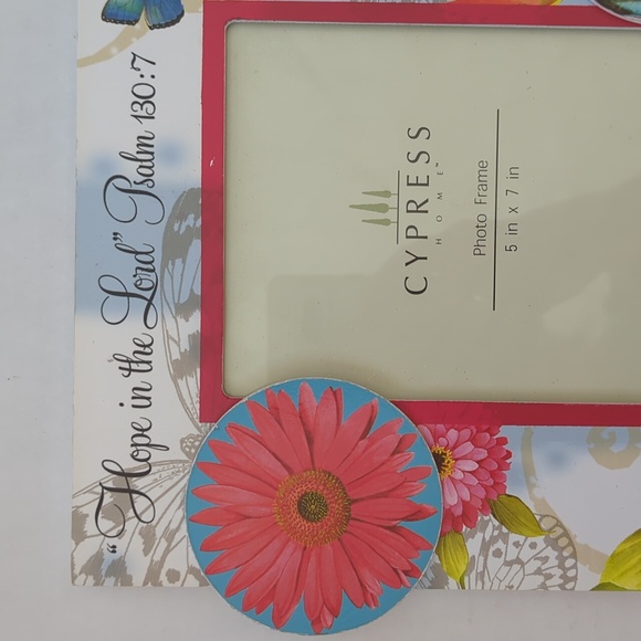 Cypress Home Floral Christian Inscribed Wooden Standing Picture Frame - Picture 3 of 15